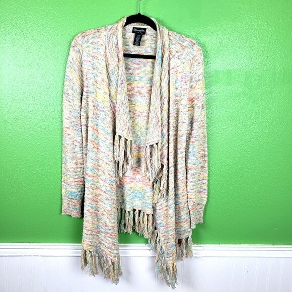 Wrangler Retro Boho Pastel Open Face Fringe jacket size Small - Picture 1 of 9